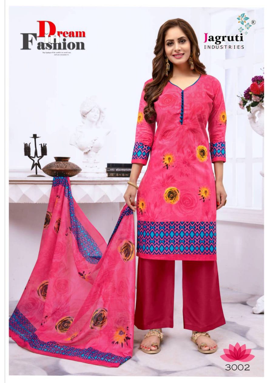 Jagruti Shaheena 3 Pure Cotton Printed Dress Material